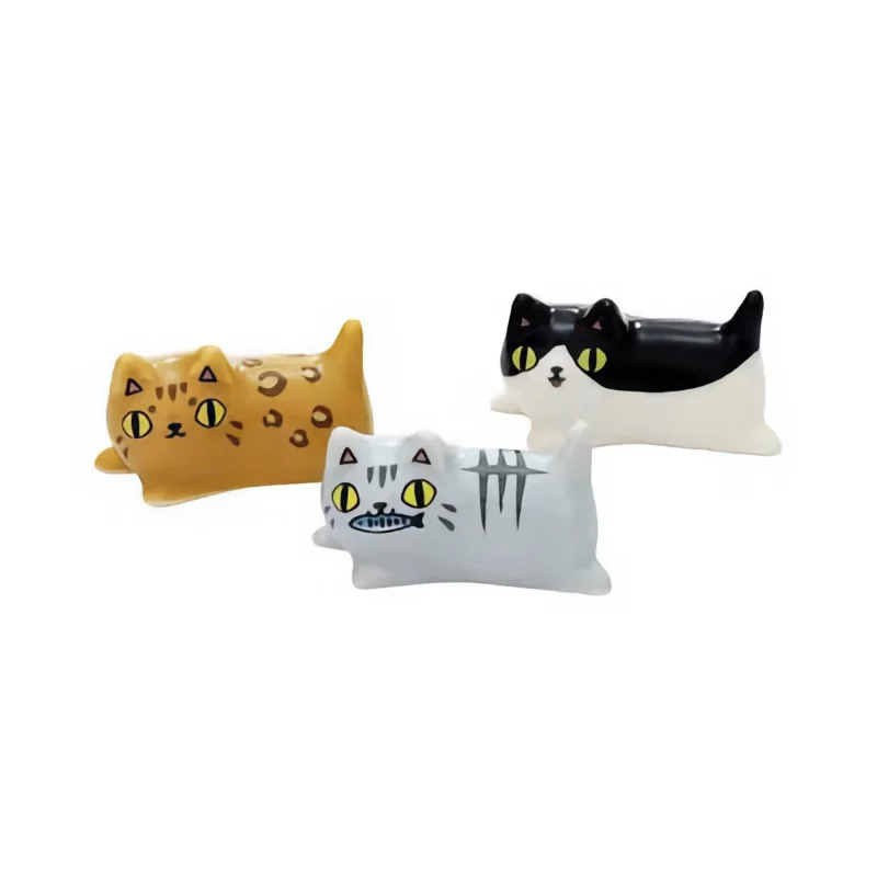 3 piece neko brother chopstick rest set neighbors edition