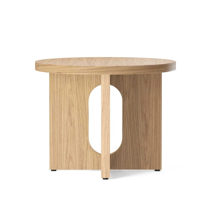 androgyne side table in natural oak 50cm diameter