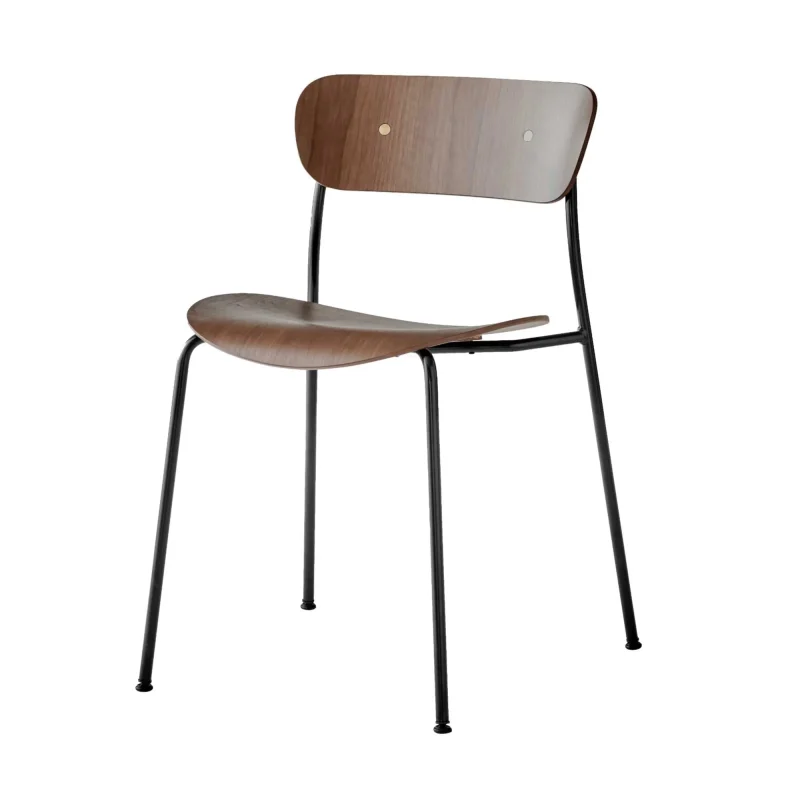 av1 pavilion chair walnut black brass accents