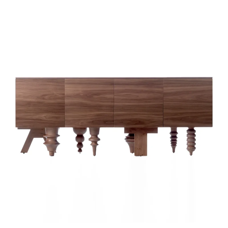 bd barcelona walnut multileg showtime cabinet