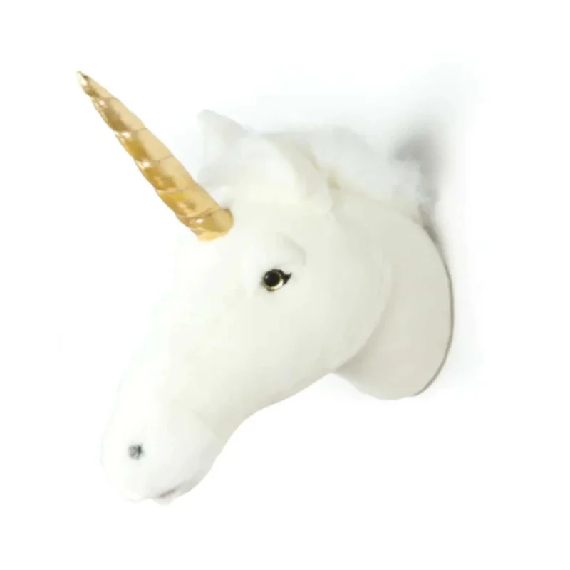 claire the white unicorn soft animal head wild soft collection