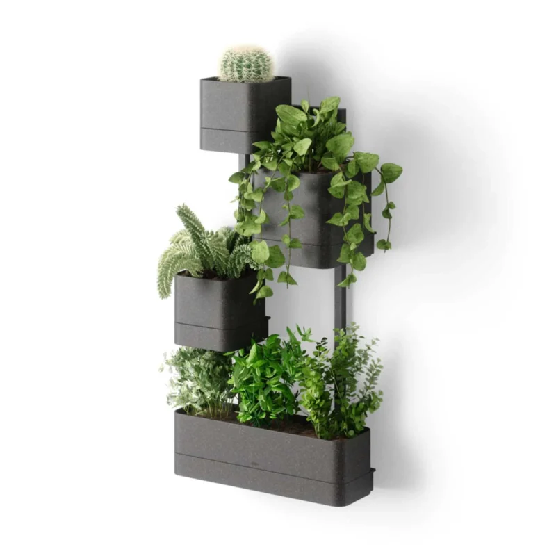 compact umbra cubiko wall planter for indoor plants