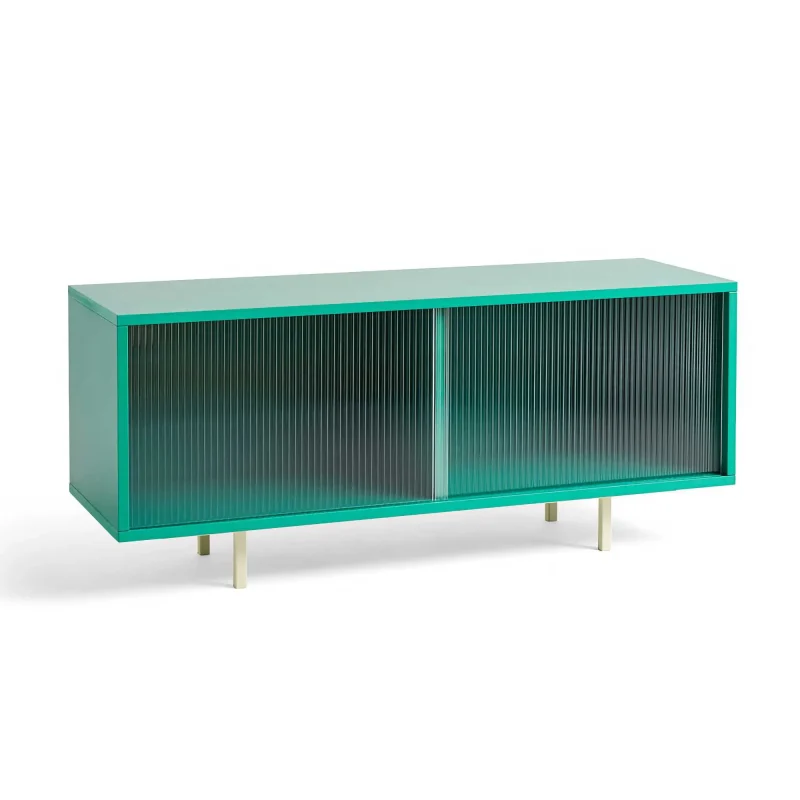 dark mint glass door floor cabinet w120xd51cm hay colour