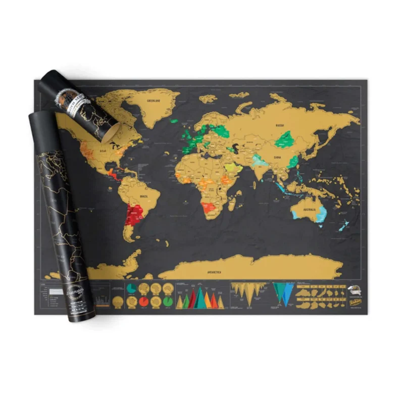 deluxe scratch map w42 x d29 7cm