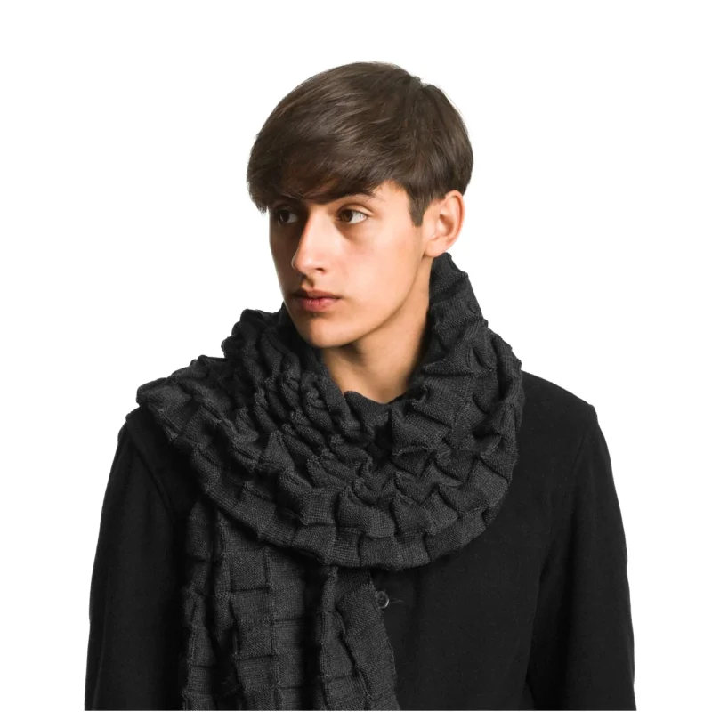 eco friendly anthracite curly scarf design house stockholm