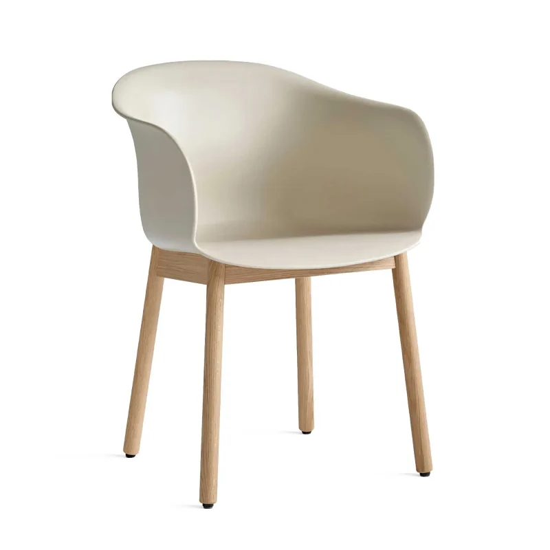 elefy chair by tradition soft beige oak finish