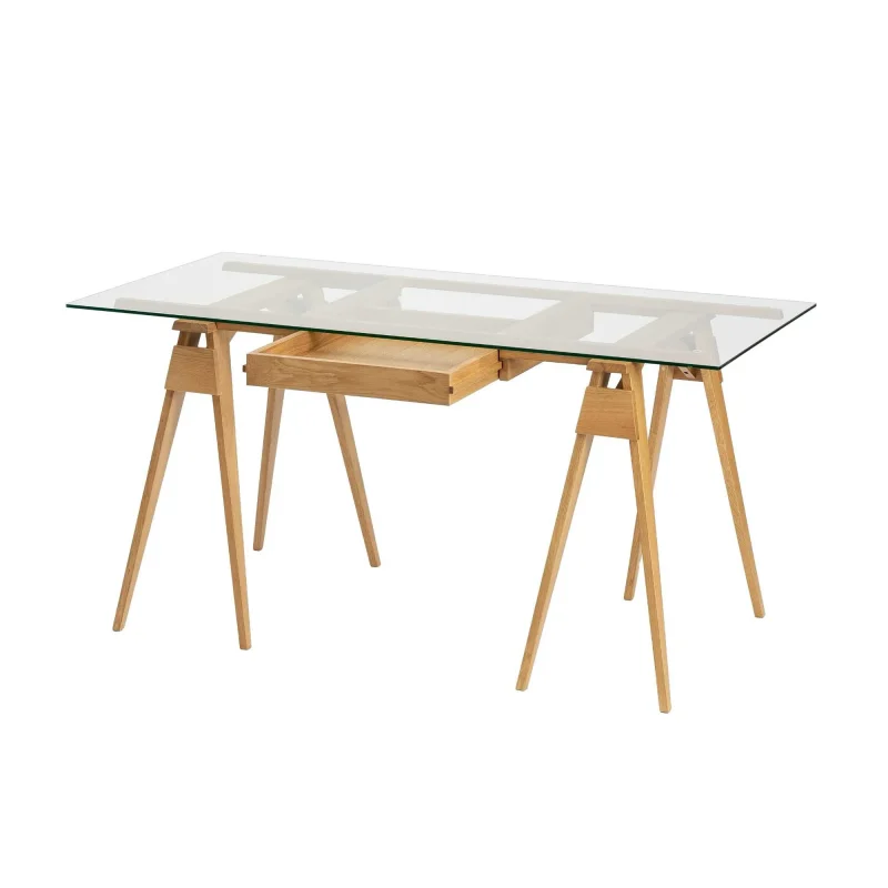 elegant oak arco desk by design house stockholm premium home office furniture