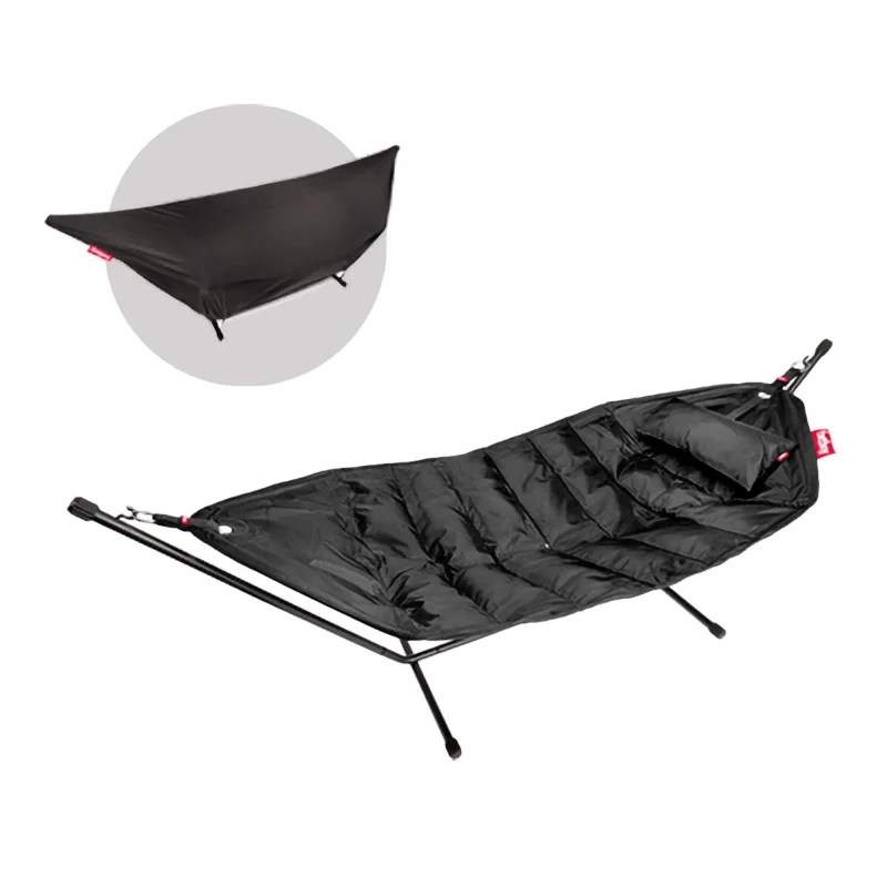 fatboy headdemock deluxe black hammock with pillows