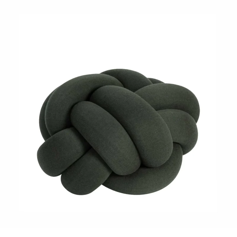 green knot cushion by design house stockholm forest green