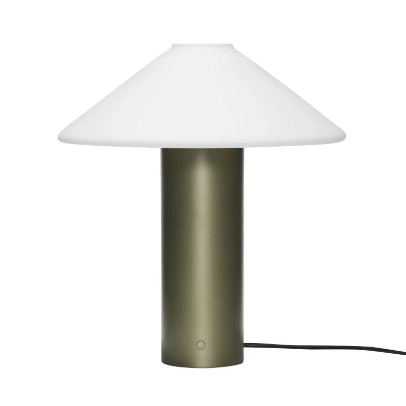 hubsch orbit dark green table lamp