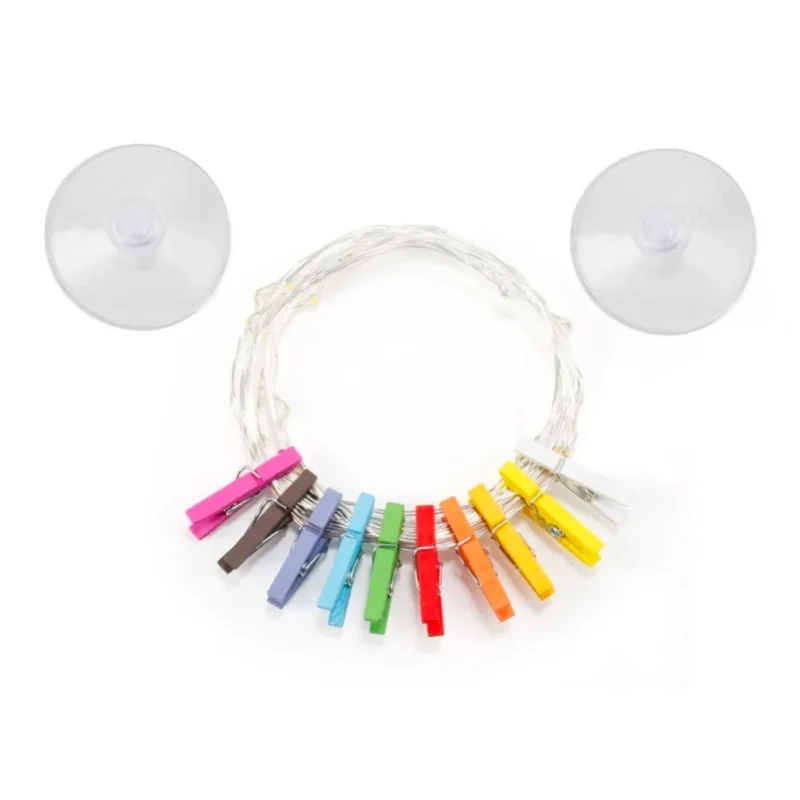 kikkerland mini clothespin string lights