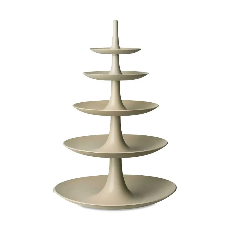 koziol babell 5 tier serving dish sand finish