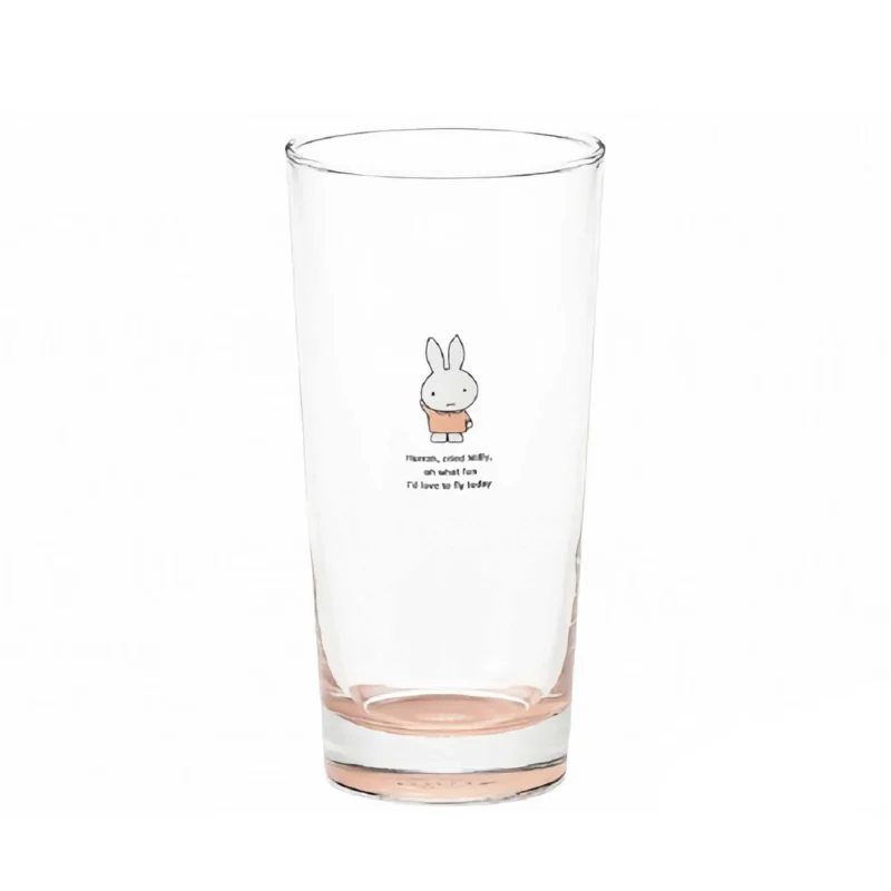 large pink miffy simple glass point bottom design