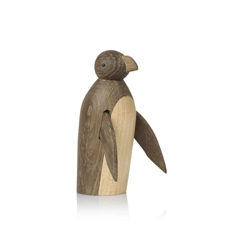 lucie kaas skjode penguin figurine 12 cm smoked oak finish