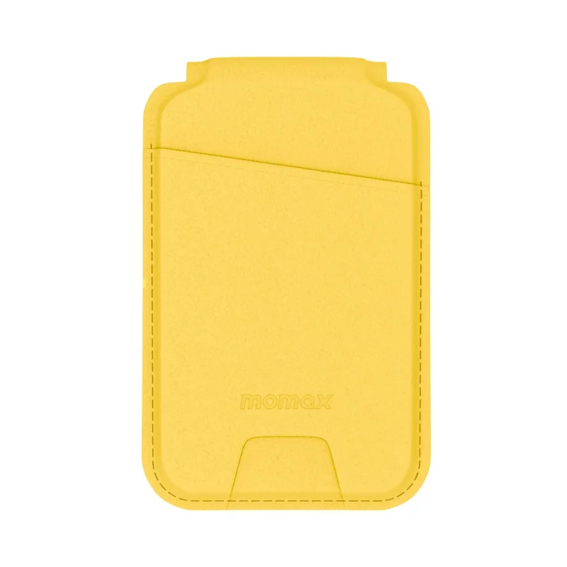 magnetic stand wallet in yellow card holder