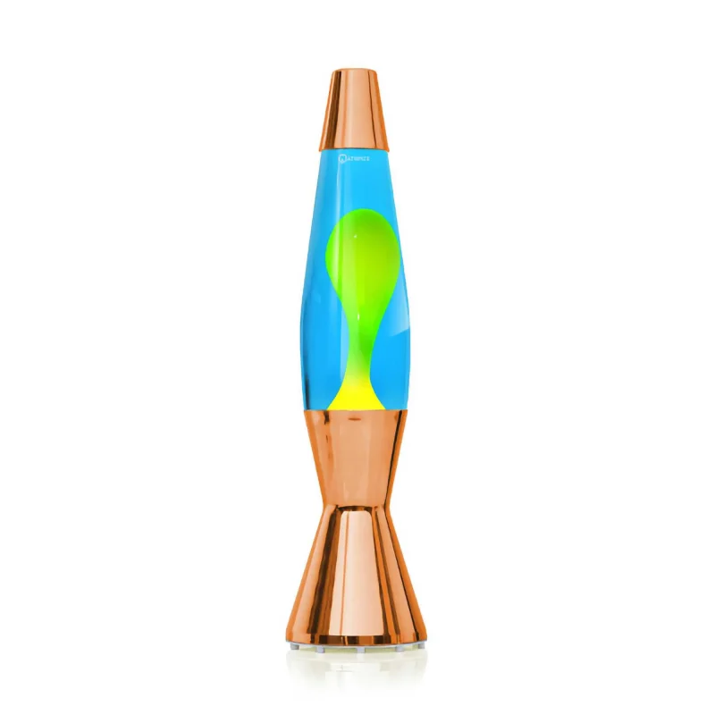 mathmos astro baby copper lava lamp blue yellow 41 cm