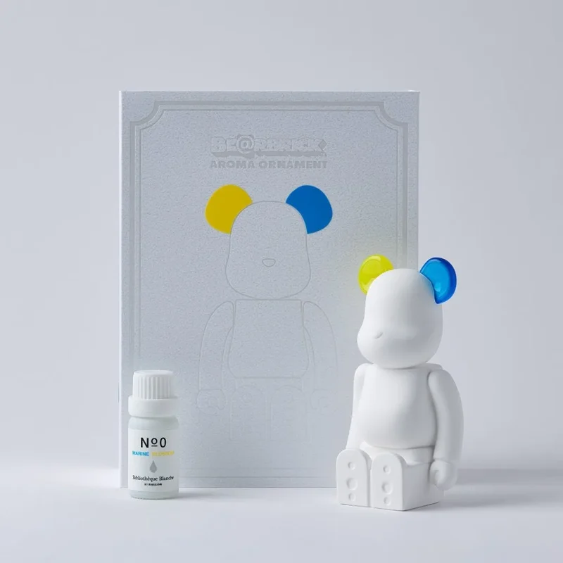 medicom biblioteque blanche be rbrick aroma ornament 0 yellow blue