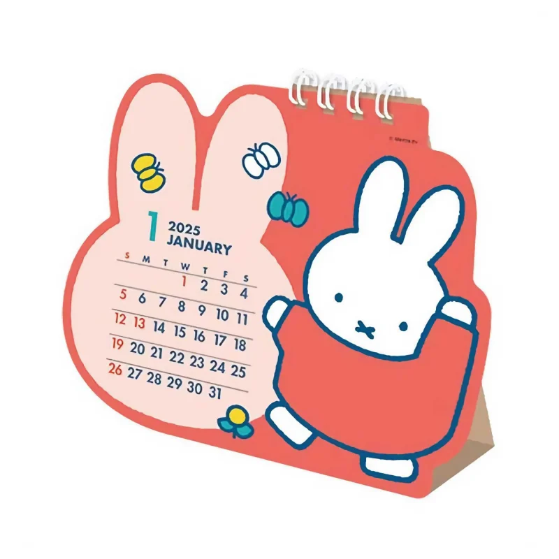 miffy 2025 die cut desktop calendar