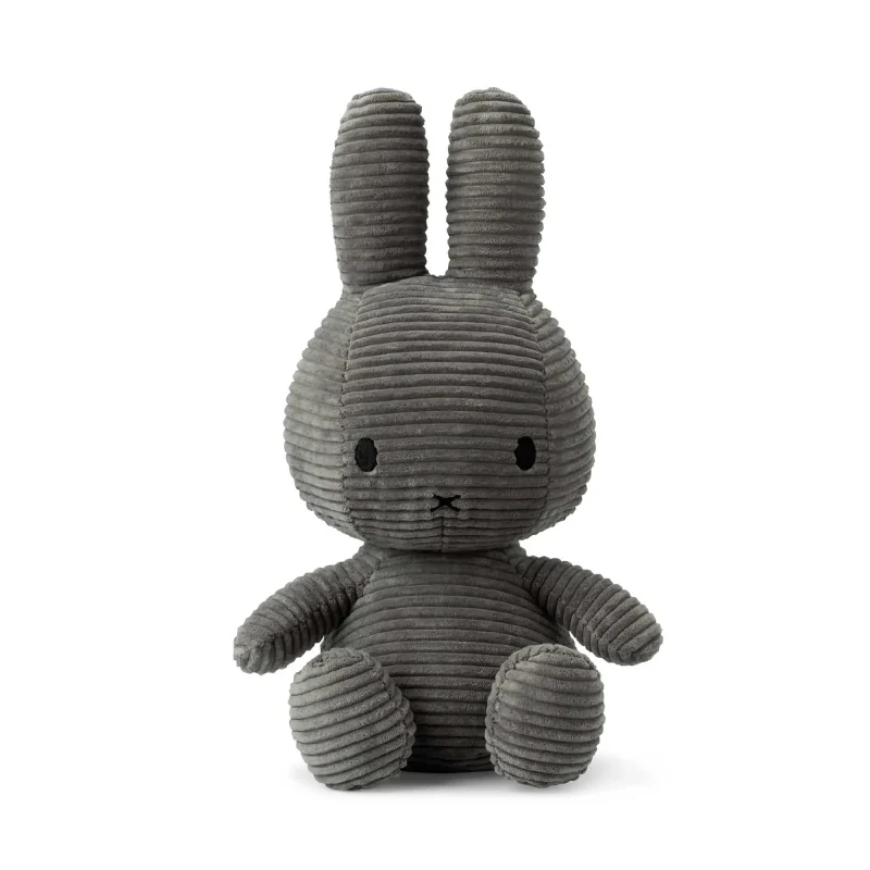 miffy 33cm soft corduroy grey sitting toy