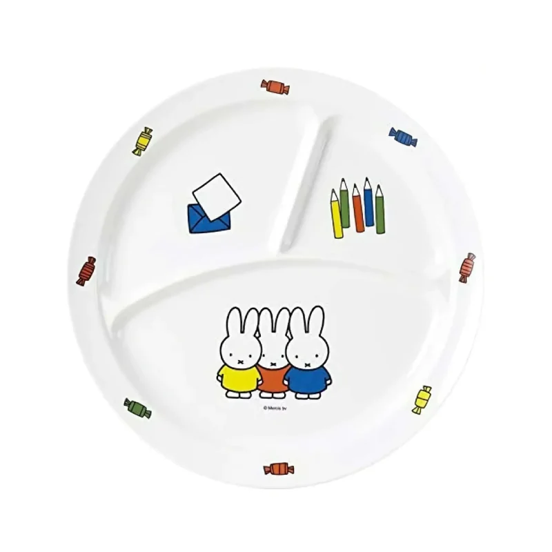 miffy friends round lunch plate