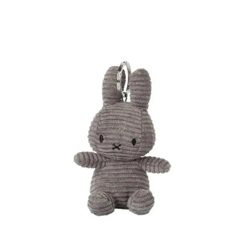 miffy grey corduroy sitting keychain