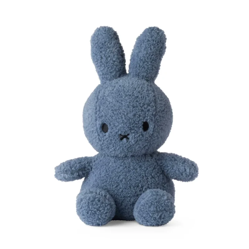 miffy soft blue teddy 33cm sitting toy recycled