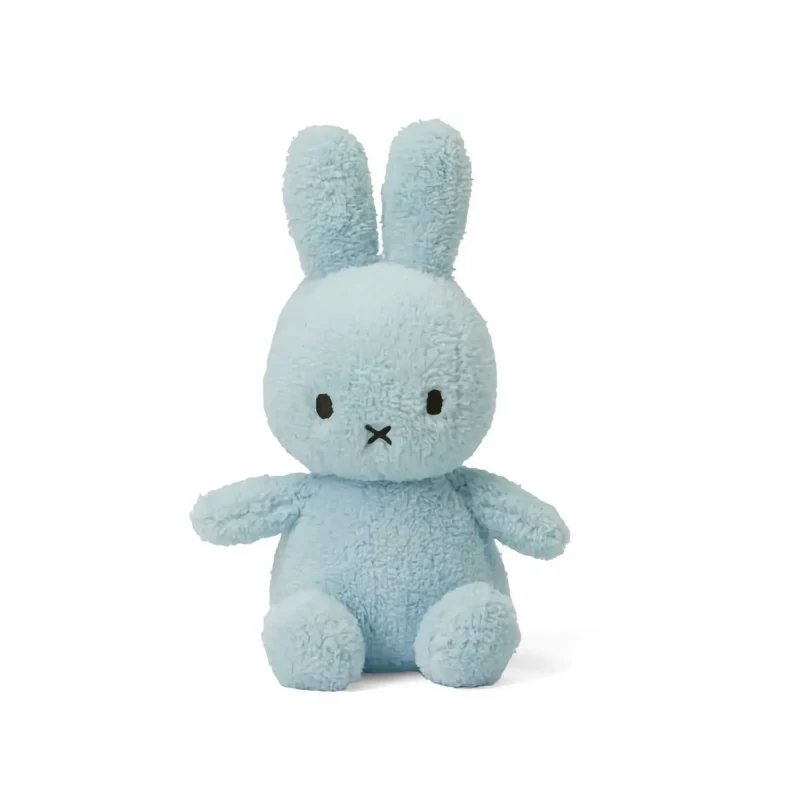 miffy soft blue terry sitting plush toy 23cm