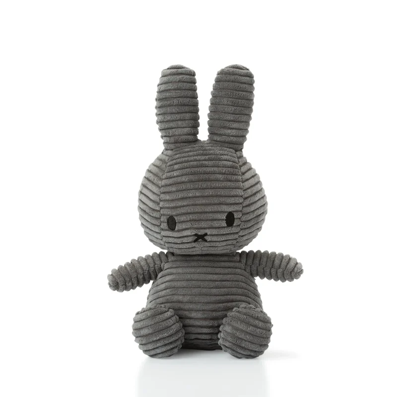 miffy soft corduroy toy 23cm dark grey