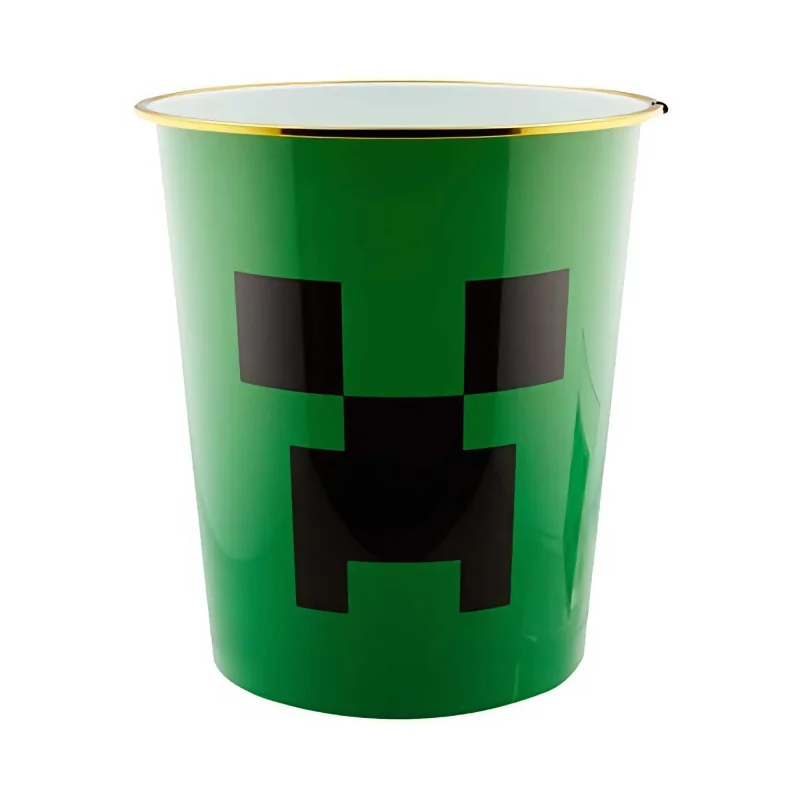 minecraft creeper garbage can perfect for gamers