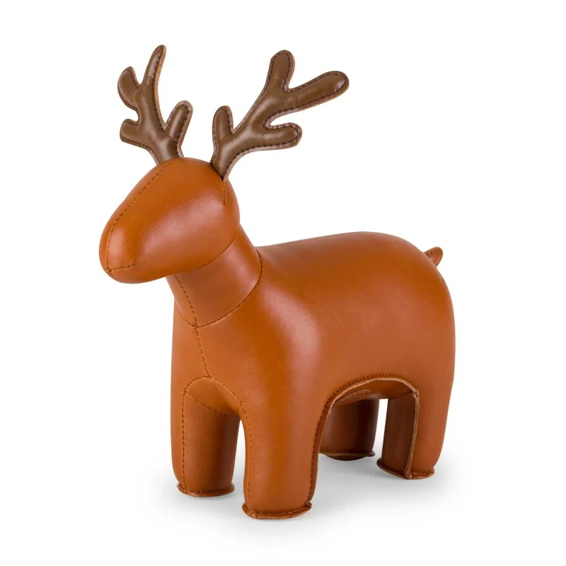 miyo tan brown zuny reindeer bookend stylish d cor for shelves