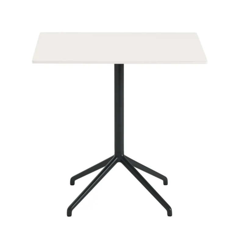 muuto still cafe table 75x65x73cm white nanolaminate black finish