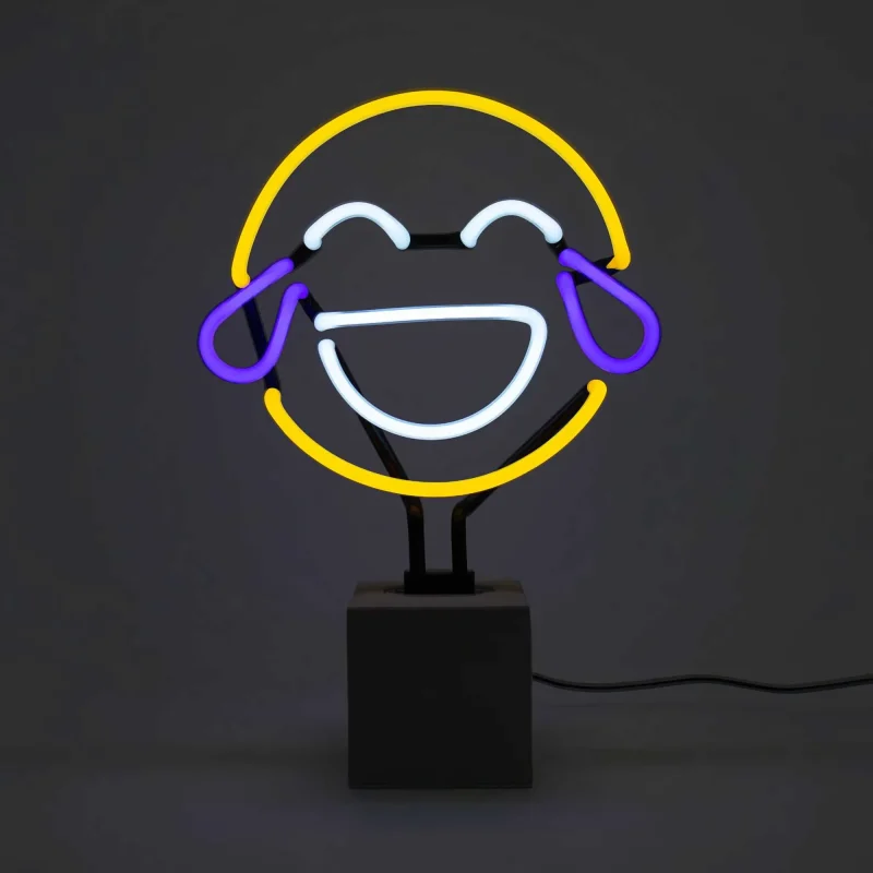 neon art laugh emoji locomocean decor