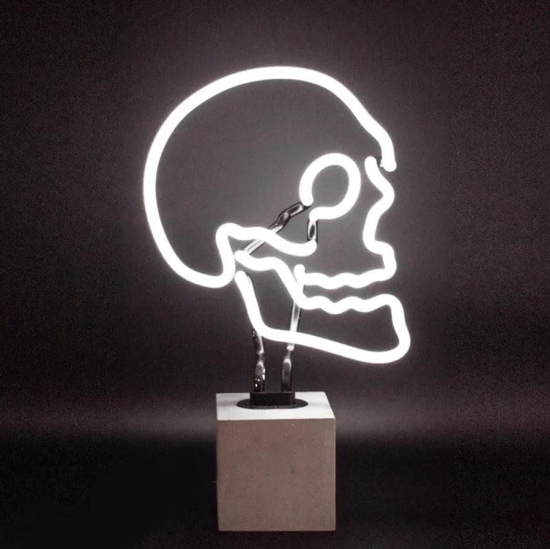 neon skull table lamp locomocean