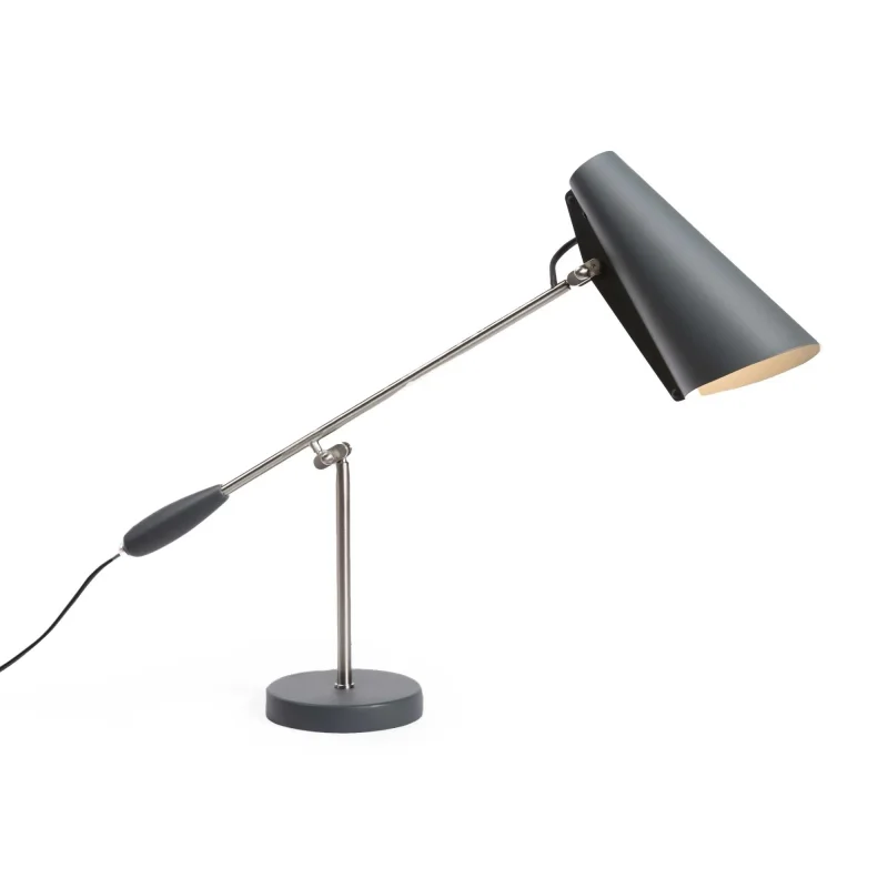 northern birdy grey metallic table lamp