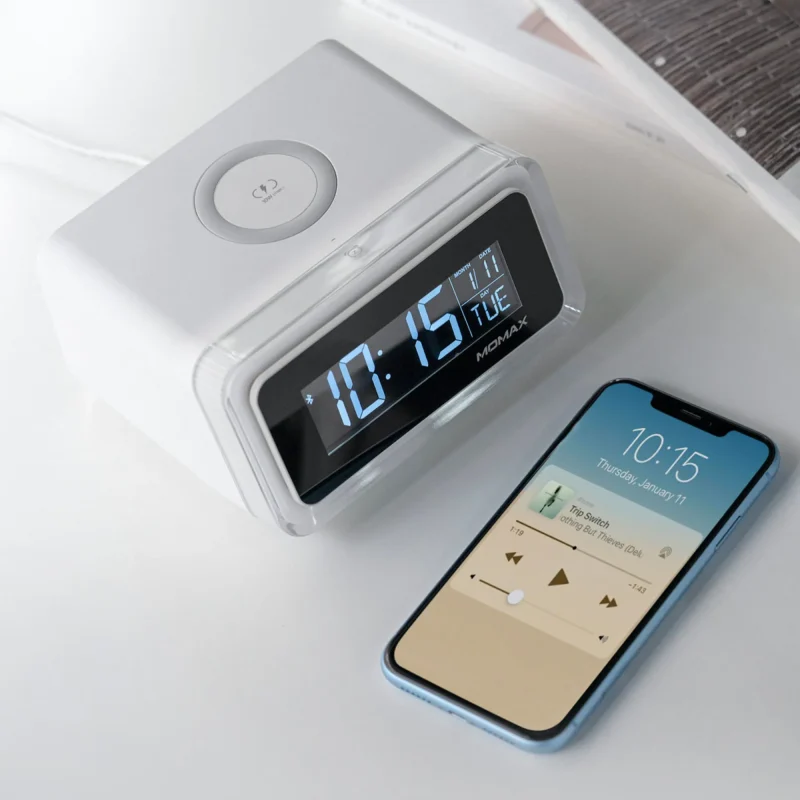 q clock 2 wireless charging digital alarm clock