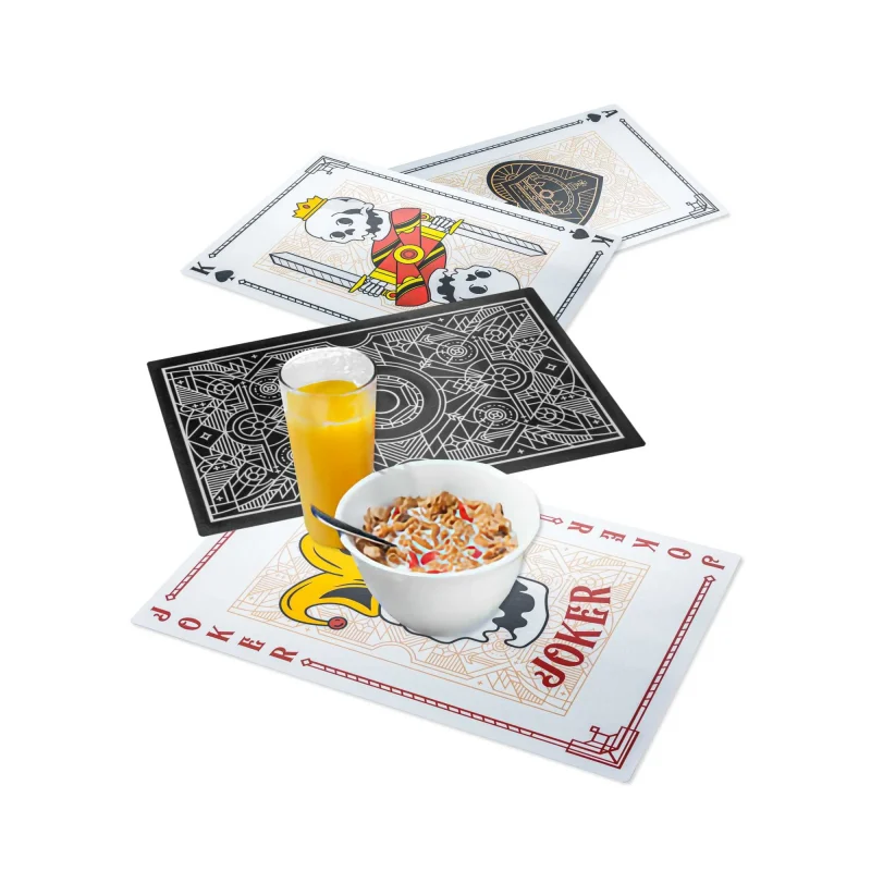 skeleton playing card placemats set of 4