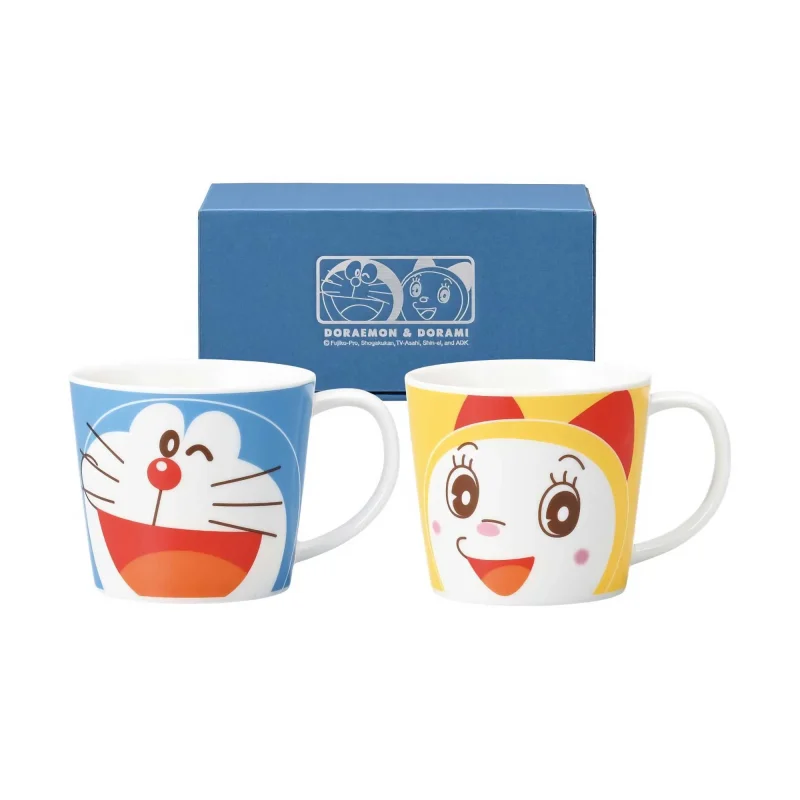 smiling doraemon dorami mug set for fans