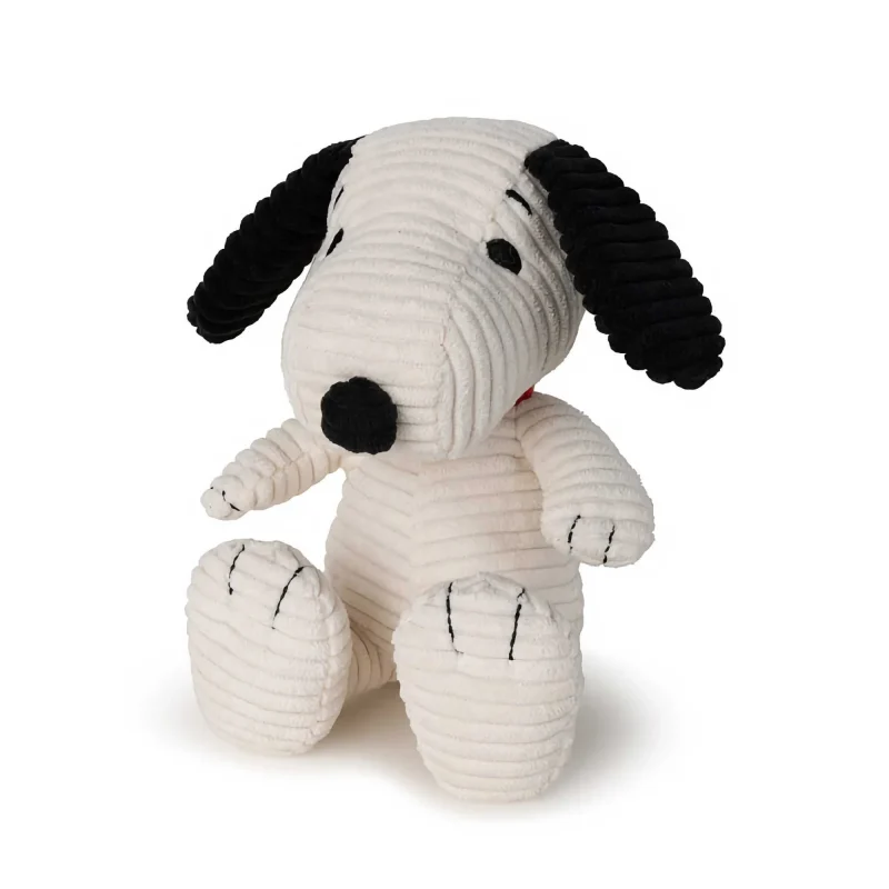 snoopy 19cm cream corduroy soft toy plush collectible