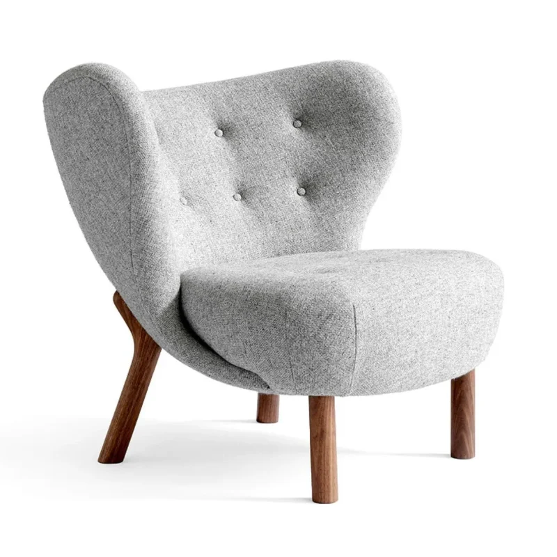 tradition vb1 little petra lounge chair hallingdal 130 walnut