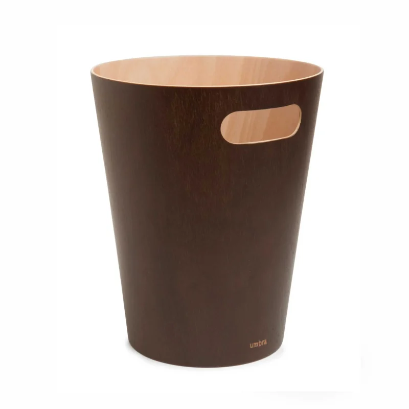 umbra woodrow espresso can modern storage solution