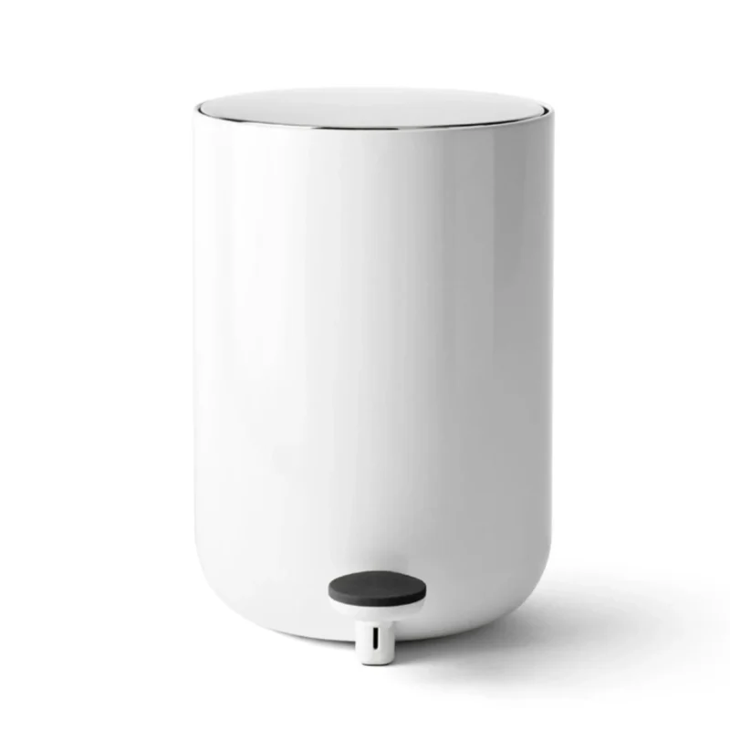 white steel pedal bin 7l by audo copenhagen