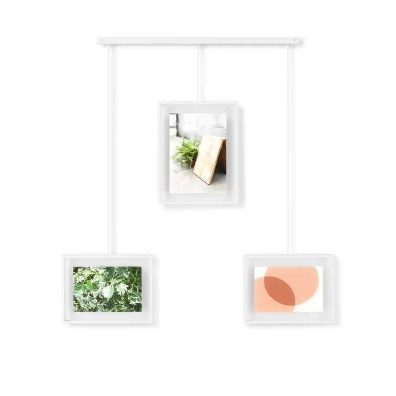 white umbra exhibit photo frames set of 3 high quality display for your photos