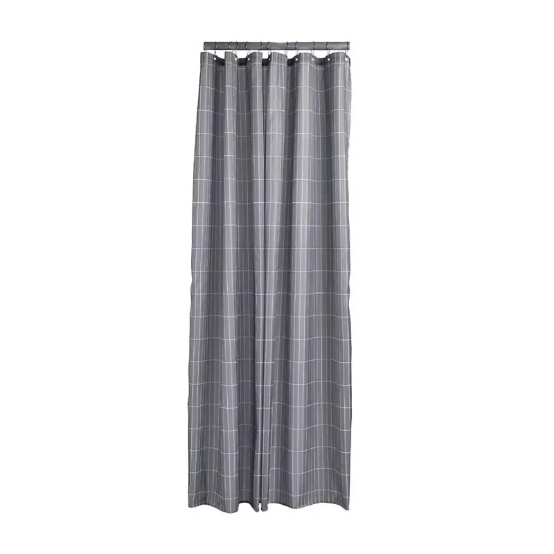 zone denmark slate grey tiles shower curtain